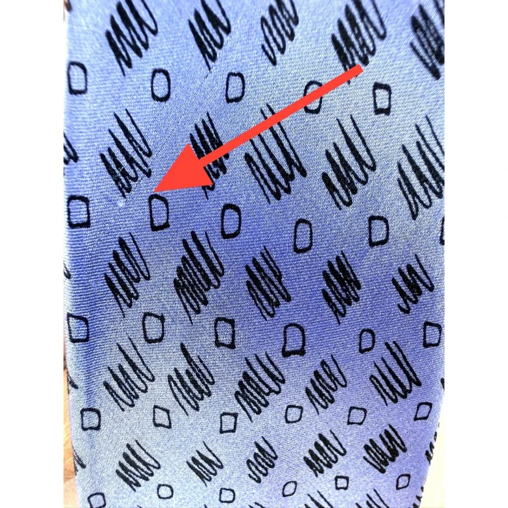 J Garcia Mens Silk Extra Long Necktie Blue Purple Ombre Abstract Geometric Poets
